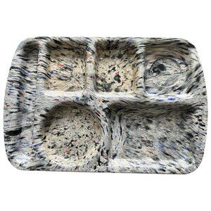 Vintage Prolon Ware Divided Tray Melamine Confetti Speckled 9853‎
